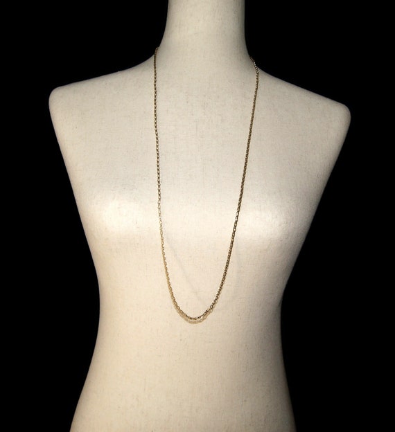 Vintage Vendome Gold Tone 35 Inch Chain with Spri… - image 1