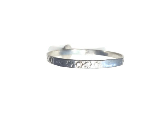 Vintage Taxco Mexico Sterling Silver Handstamped … - image 2