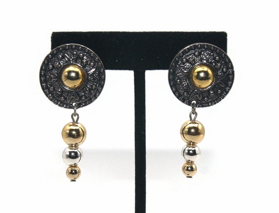 Boucles D'oreilles Vintage STATU QUO - Métal Couleur Argent - Occasion