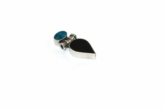 Vintage Mexico 950 Sterling Silver, Turquoise and… - image 2