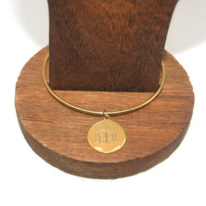 Vintage Gold Tone 8 Inch JAF Monogram Charm Bracelet.