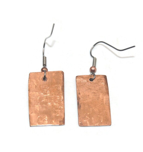 Vintage Copper Rectangular Modernist Stamped Dang… - image 6
