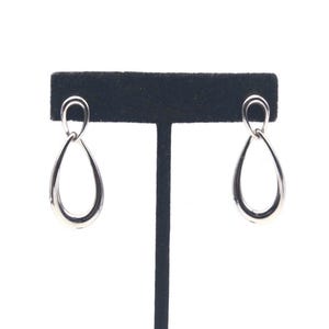 Vintage Monet Silver Tone Dangle Earrings with Post Backs for Pierced Ears. Monet Hallmark.
