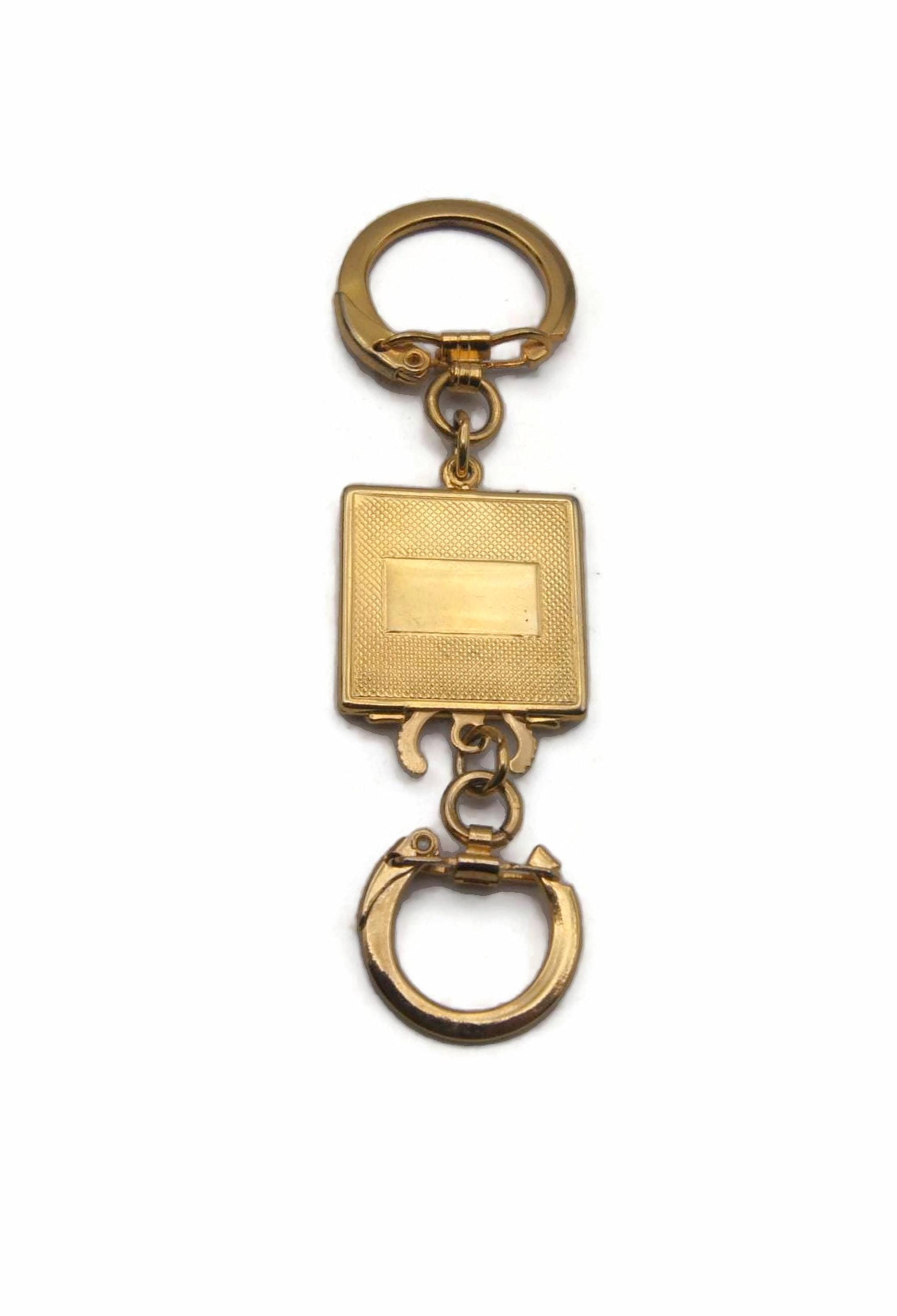 Portachiavi in oro giallo con moneta belga da 20 franchi in oro, g 19