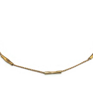 Vintage GoldTon 59 Zoll Halskette mit Federring Verschluss. Bild 2
