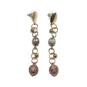 Vintage Avon Gold and Silver Tone Dangle Earrings with Post Backs for Pierced Ears.