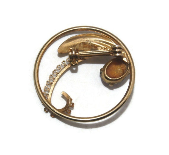 Vintage 1/20 12K Gold Filled and Oval Opal Caboch… - image 5