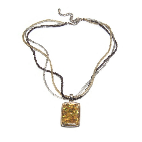 Vintage Kenneth Cole Gold Tone Pendant on 16 to 1… - image 3