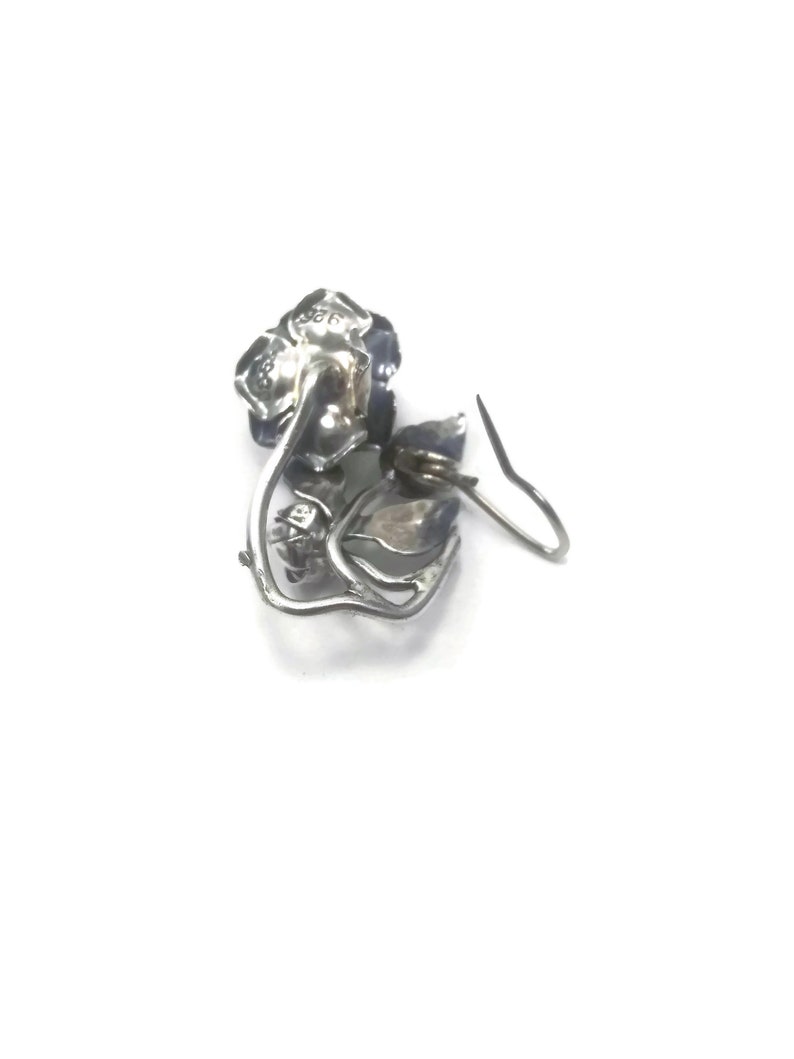 Marked TS-30 925. Vintage Mexico Sterling Silver Rose Brooch