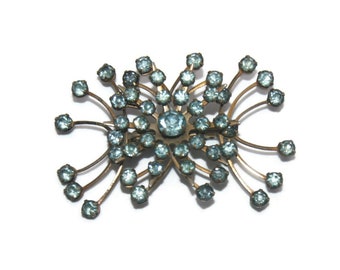 カタツムリのブローチ、ヴィンテージゴールドトーンとマルチカラーの