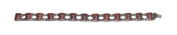 Vintage Siam Sterling Silver 7 Inch Link Bracelet… - image 2