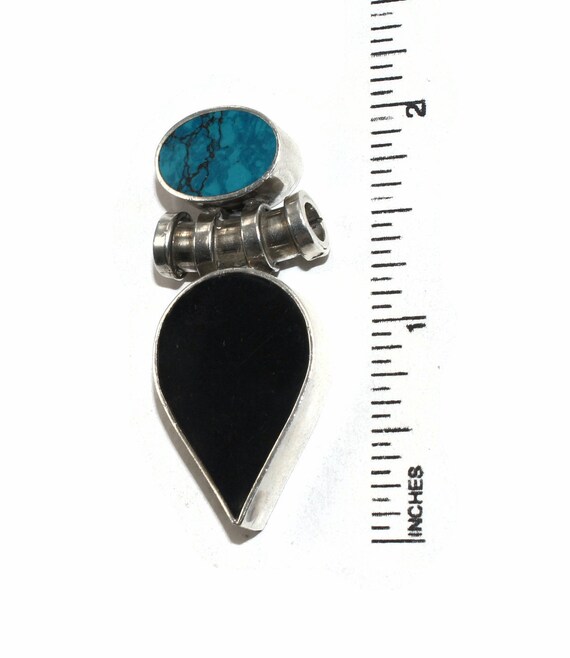 Vintage Mexico 950 Sterling Silver, Turquoise and… - image 4