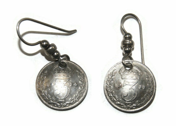 Vintage Dangle Earrings Made from Great Britain 1… - image 2