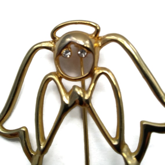 Vintage AAI (accessory Assoc.) Gold Tone Guardian Angel