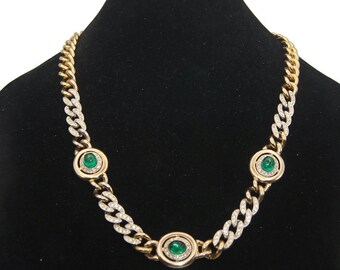 Collier Bavoir Kenneth Jay Lane - Métal Armé Et Cristaux Micropave, Neuf Avec étiquette