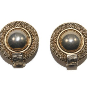 CLIP ON 4cm REIFEN OHRRINGE Metall GOLDTON Retro Breit Boho