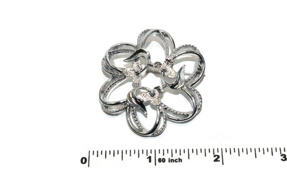 Sarah Coventry Vintage Silver Tone Floral Wreath … - image 4
