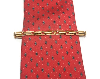 Eye-Catching Vintage Anson Gold Tone Chain Link Design Tie Bar. Anson Hallmark.