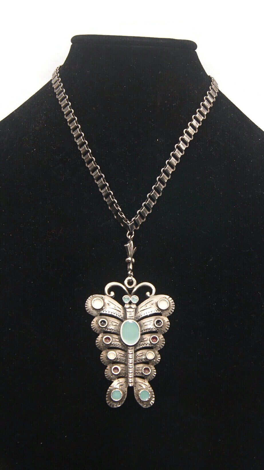 Collana Girocollo Donna Con Ciondolo Farfalla – Doppio Strato Argento – Cristalli – Regolabile 40+5cm