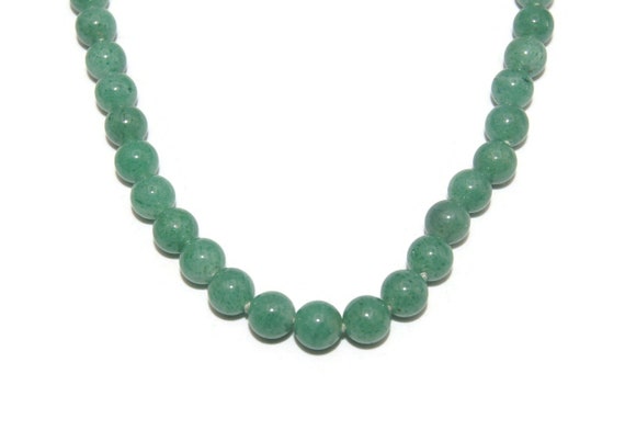 Vintage Green Aventurine 18 inch Beaded Necklace … - image 4