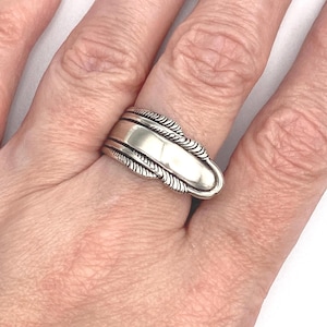 Vintage Silver Repurposed Silverware Size 8 Ring.