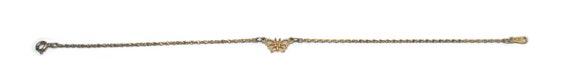 Vintage Avon Gold Tone Butterfly Charm 9 Inch Ank… - image 3