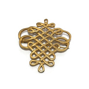 Vintage Museum of Fine Arts Albrecht Durer Enduring Knot Gold Tone Brooch. MFA Hallmark.