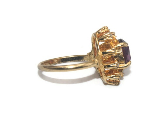 Vintage Joseph Esposito 18K Gold Plated with Purp… - image 5