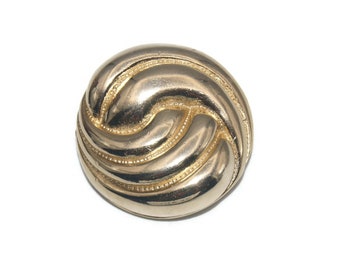 Vintage Gold Tone Radial Design Dress Clip, Sweater Clip, Scarf Clip.