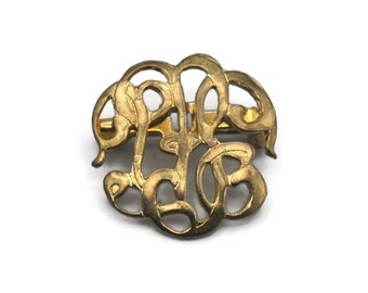 カタツムリのブローチ、ヴィンテージゴールドトーンとマルチカラーの