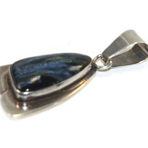 Vintage Jay King DTR Sterling Silver and Dumortierite Pendant. Marked DTR 925.