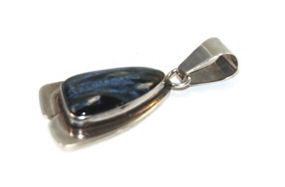 Vintage Jay King DTR Sterling Silver and Dumortierite Pendant. Marked DTR 925.