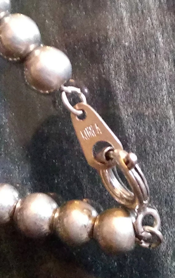 Vintage Graduated Metal Bead Necklace. Late 1950'… - image 5