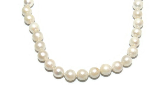 Vintage 6 mm 16 Inch Pearl Necklace with 14K Whit… - image 4