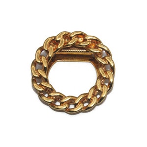 Vintage Gold Tone Chain Link Dress Clip.