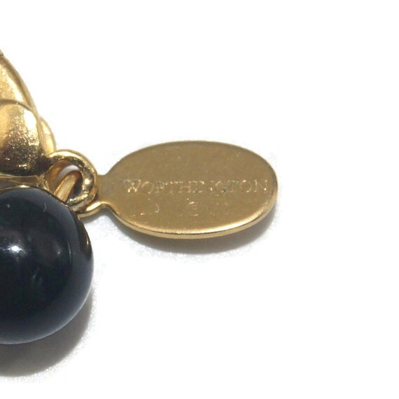 Vintage Worthington 26 Necklace Gold Toned Teardrop With Navy Blue Stone  Used - Etsy
