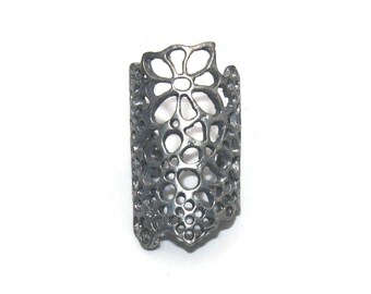Ancienne Bague Coeur En Argent Avon Sterling 925 - Taille 58 Réglable - Occasion