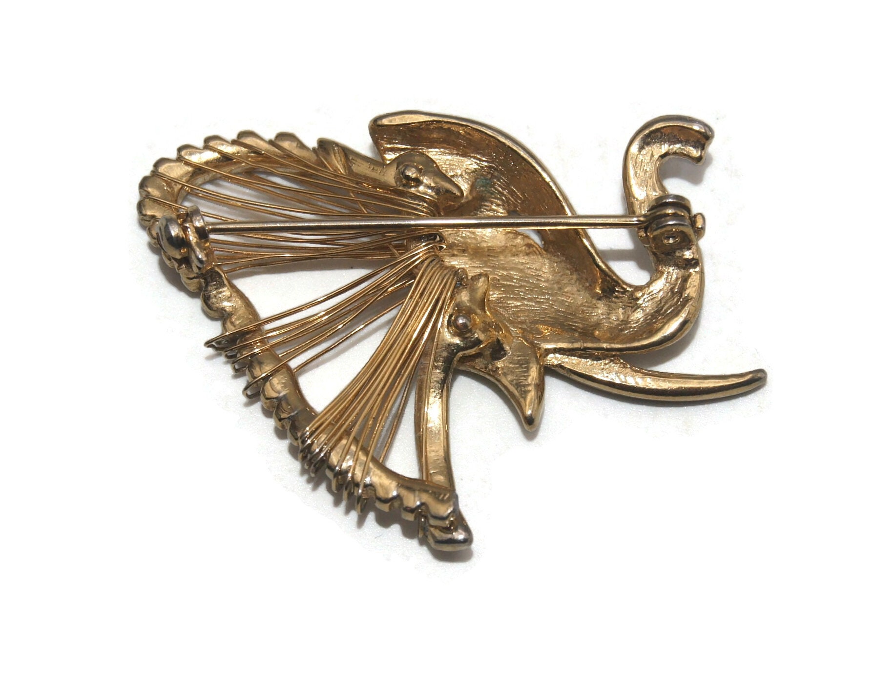 Broche Tête D’éléphant En Métal Doré - Bijou Vintage, Parfait Pour Customiser