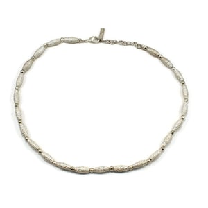 Napier Vintage Sterling Silver 18 Inch Beaded Necklace with Lobster Claw Clasp. Napier Hallmark Tag.
