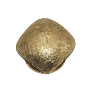 Vintage Textured Gold Tone Diamond Shape Dress Clip, Scarf Clip, Shawl Clip.