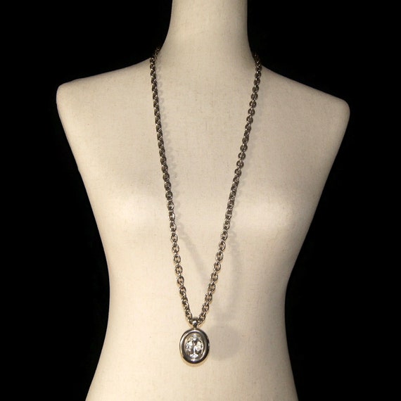 ずっと気になってた Vintage Givenchy Silver Tone and Large Rhinestone Oval アクセサリー