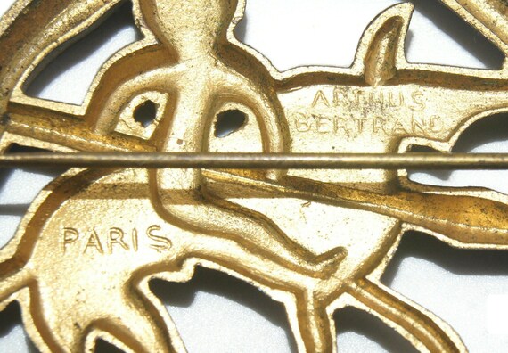 Vintage Arthus Bertrand Paris Gold Wash over Bras… - image 6