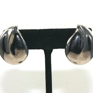 Vintage Silver Tone Stud Earrings with Post Backs for Pierced Ears.