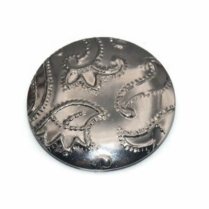 Vintage Silver Tone Round Dress Clip, Sweater Clip, Scarf Clip.