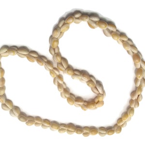 Vintage Pink and White 30 Inch Shell Necklace. Boho Necklace.