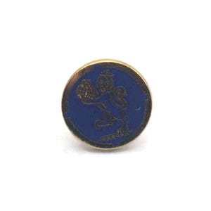 Vintage Rampant Cunard Tiny British Lion Lapel Brooch Pin