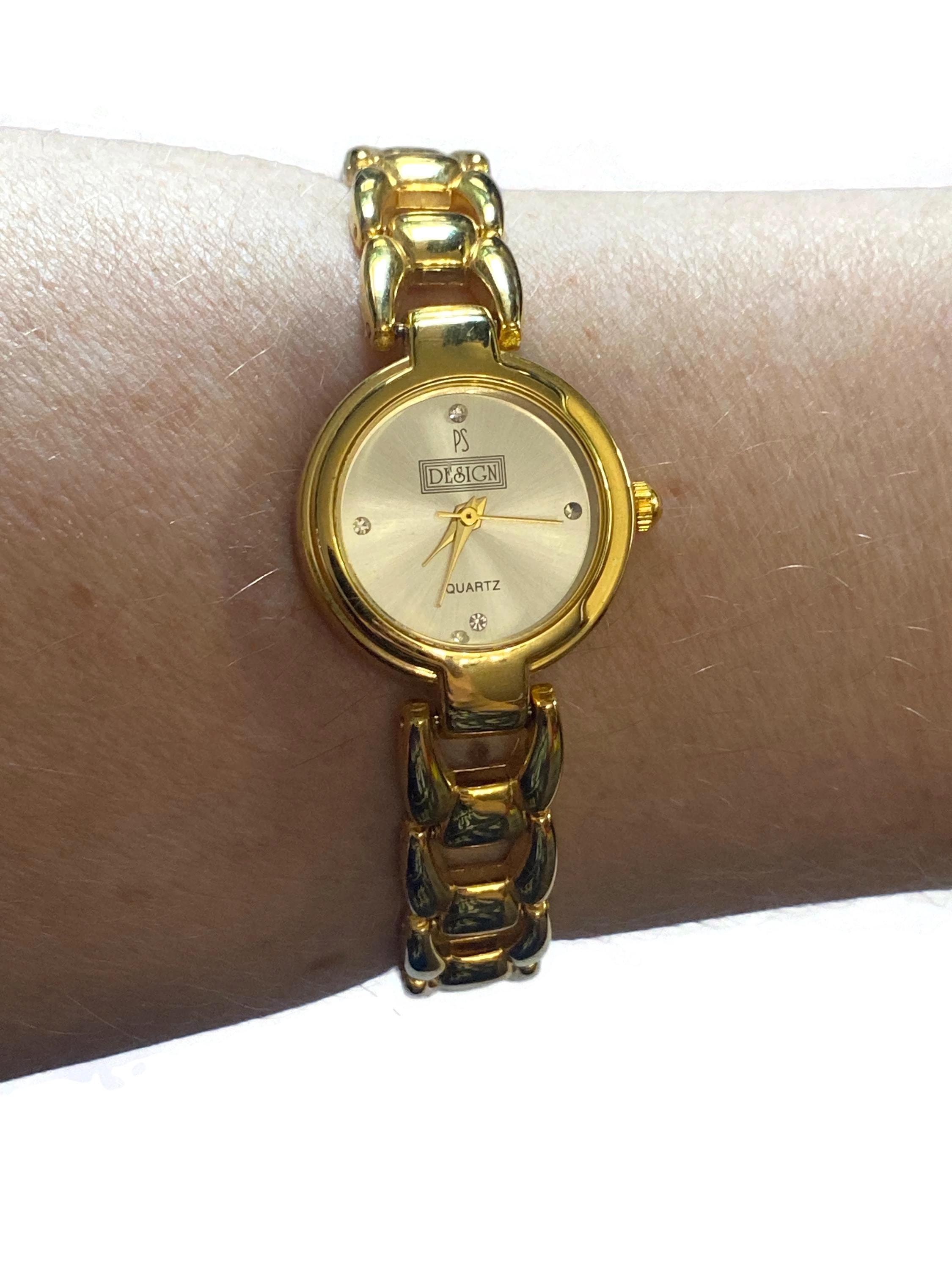 Vintage Paul Sebastian PS DESIGNS Gold Tone Ladies Analog  display picture 1