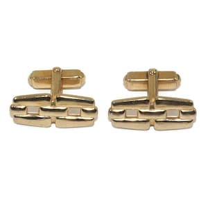 Vintage Anson Gold Tone Cuff Links. Anson Pat Pend Hallmark.