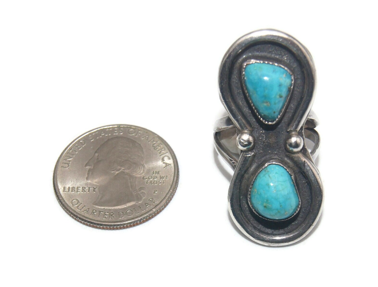 ヴィンテージ TG スターリング シルバーとターコイズ ナバホ