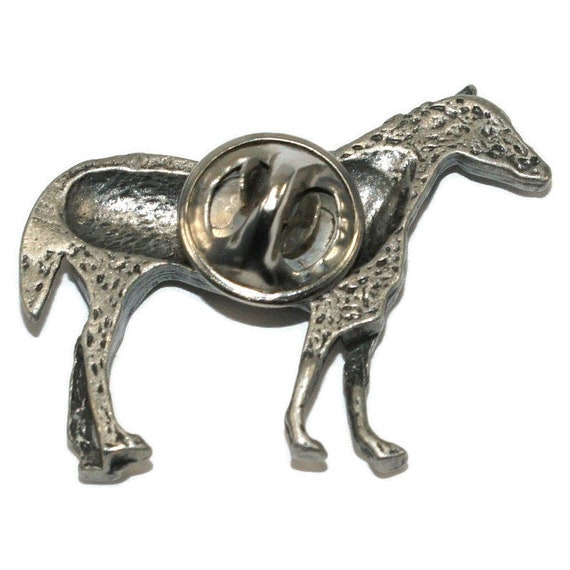 Vintage Pewter Standing Horse Pin / Brooch, Lapel… - image 4
